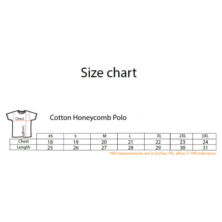 cotton polo-size chart